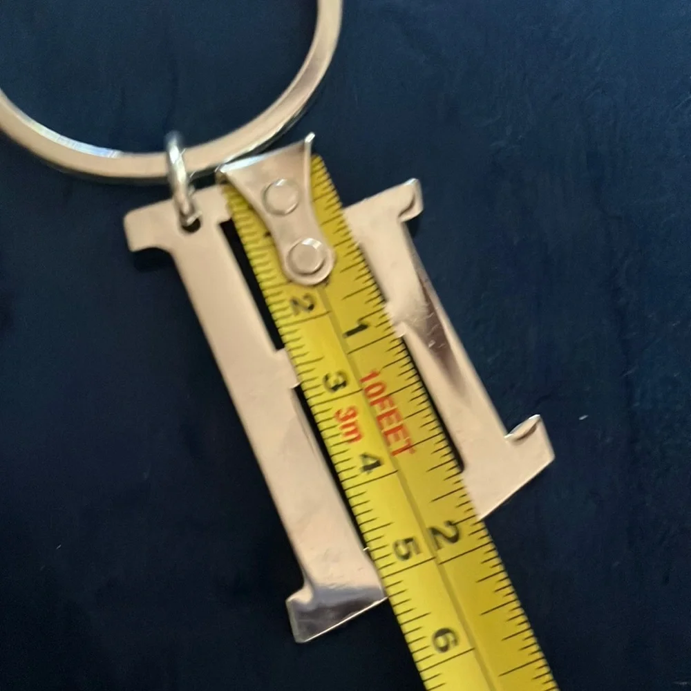 Silver‎ Letter H Heavy-duty Keychain